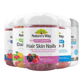 Adult complex multi-dimensional fish oil collagen fiber hair nails