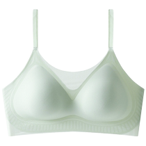 Underwear for women summer thin small breast push-up 2024 new popular ice silk cool breathable beautiful back seamless bra