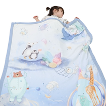 (Diamonds Bamboo Cotton Gauze Blanket) Baby Bamboo Fiber Summer Cool Quilt Blanket Multi-purpose Ultra Thin