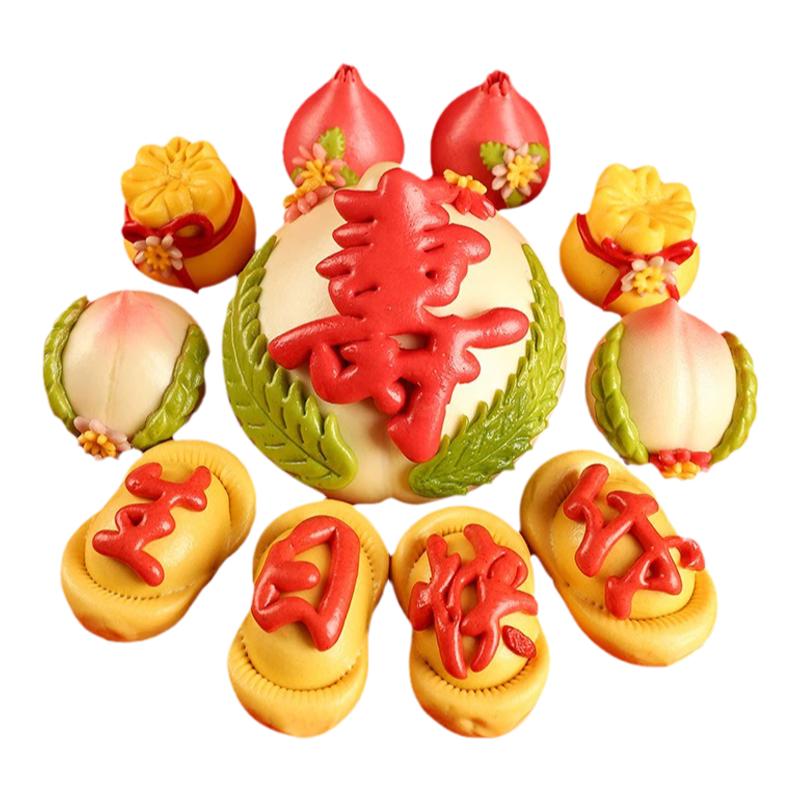 Manyi frozen longevity peach steamed buns Shandong 1000g