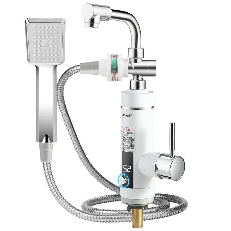 Instant hot knob for temperature adjustment and constant temperature bathing