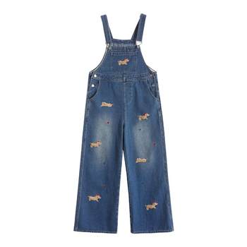 Pregnant women denim overalls 2025 new autumn