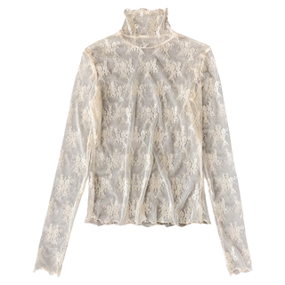 Wenxian commuter mesh lace top