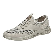 Jeep mens shoes 2024 new summer hollow breathable casual shoes mens light and thin summer sports mesh shoes