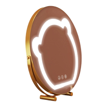 Smart makeup mirror LED with light student dormitory bedroom dressing table desktop ins rotating special-shaped beauty mirror