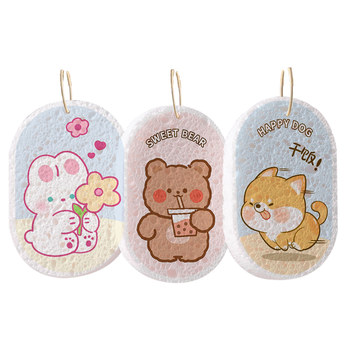 Enlarged and thickened wood pulp sponge wipes are antibacterial and environmentally friendly