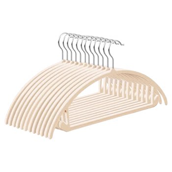 10 thick flocking hangers without traces and anti-slip load-bearing