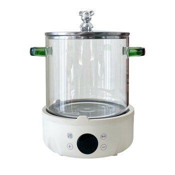 Glass pot open flame resistant high temperature transparent high borosilicate boiling soup steaming small milk pot electric stove special red wine pot