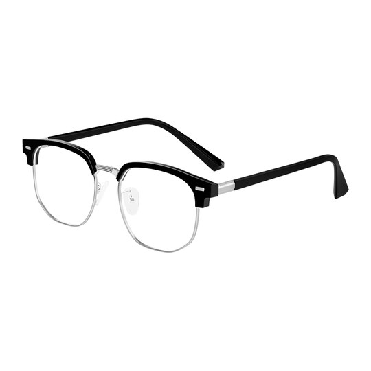 Ultraleichte Halbrandbrille, elegante Anti-Blaulicht-Flachbrille