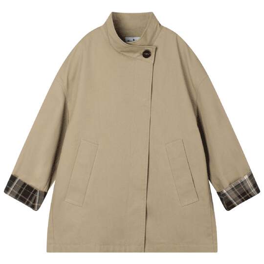 MUCMUKN children's clothing autumn and winter new style British style retro windbreaker jacket texture double-sided twill jacket for girls and boys