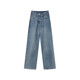 Women's pear-shaped body high waist straight jeans