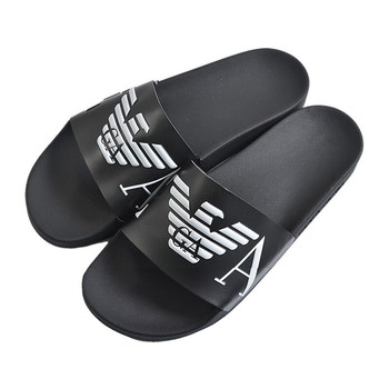 Emporio Armani Armani EA slippers ຜູ້ຊາຍ summer ໃຫມ່ indoor non-slip casual flip flops ສິນຄ້າພາຍໃນປະເທດ