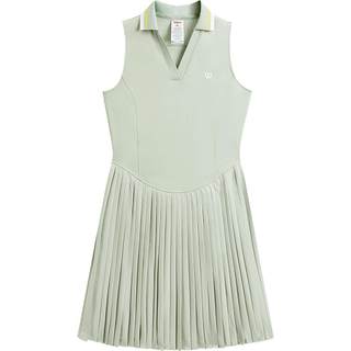 Wilson威尔胜官方25女士PLEAT FLOW小V领收腰后背冲孔网球连衣裙