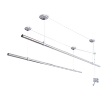 Vêtements de levage à main balcon à linge télescopique à linge double barre de séchage automatique en armoire en acier inoxydable