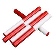 Standard wooden baton for track and field competition red and white ABS wooden durable baton for 100-meter pass