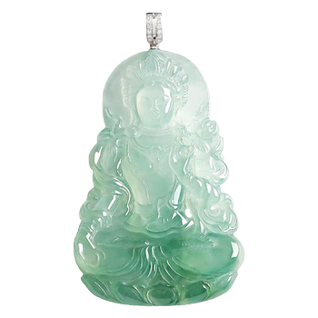 High ice burmese jadeite tara pendant