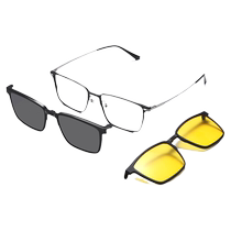 LOHO magnetic glasses business aluminum magnesium square frame mens light pure titanium frames are comfortable and can be matched with myopic women LH30010