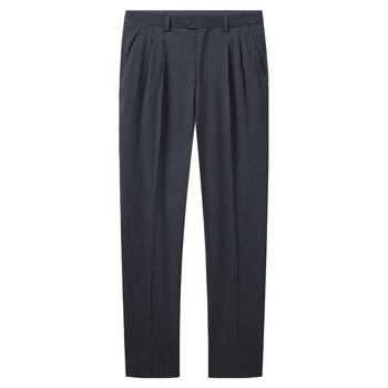 Langden light and cool modal loose double pleated trousers