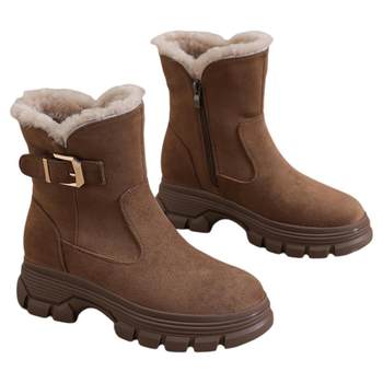 Saturday women's shoes winter new warm zipper snow boots women's martin boots casual thickened warm anti-slip cotton boots