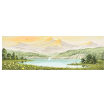 HESD ART hand-painted oil painting The Rising Sun landscape hanging painting living room background wall Chinese style mural decoration