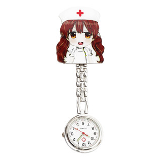 Cartoon pocket watch nurse watch student chest watch waterproof pocket watch