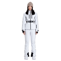 Womens ski suit waterproof fleece warm American ski jacket and pants for small people and skis slim fit