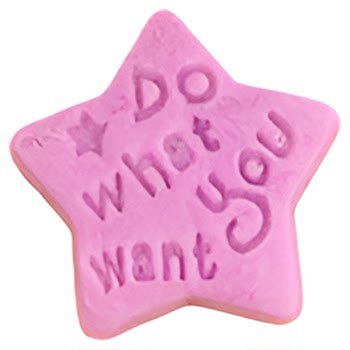 Five-pointed purple star cookie cake decoration ornaments