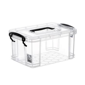 Small transparent toy building block storage box right angle design
