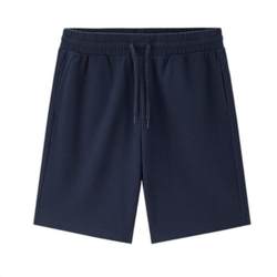 Giordano Shorts Men's Waffle Knit Solid Color Drawstring Elastic Waist Casual Shorts 01103452