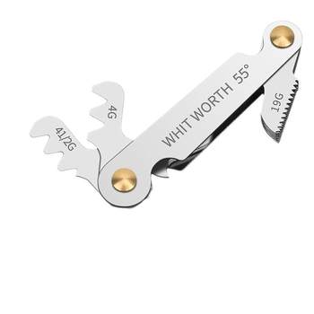 Thread gauge metric 60-degree inch gauge buckle gauge screw measuring tool tooth pitch thread measurement wire tooth square ruler universal