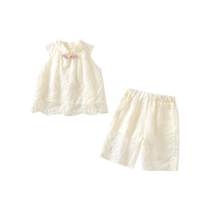 Fanhunting girls suits summer clothes 2024 new style childrens fashionable childrens clothes baby two-piece summer fashion