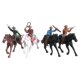 Western denim model plastic Indian riding doll scene props children toys boy gift ornaments