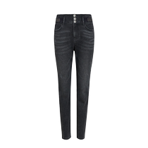 The same style as the malls Disennis autumn new high-waist slim commuter style black pencil pants jeans for women