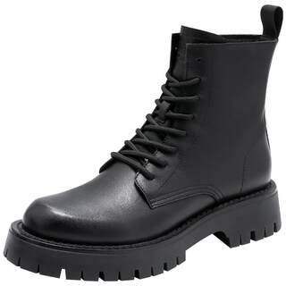 马克华菲高帮工装男鞋真皮休闲皮鞋机车马丁靴男2025新款男士皮靴