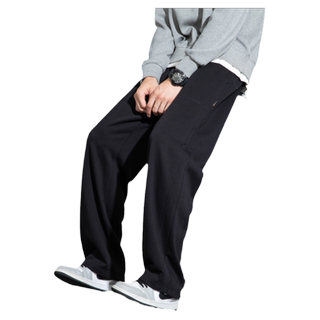 唐狮25春秋季新款运动裤男生阔腿卫裤宽松休闲长裤子直筒黑色