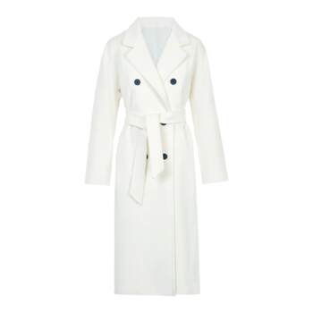 Langzi pure wool french high-end temperament waist-length loose wool coat for women new winter