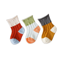 Shubei Yi chaussettes pour enfants chaussettes en coton nouveau-né bébé bouche ample jambe chaussettes désossées printemps et été bébé mi-tube chaussettes