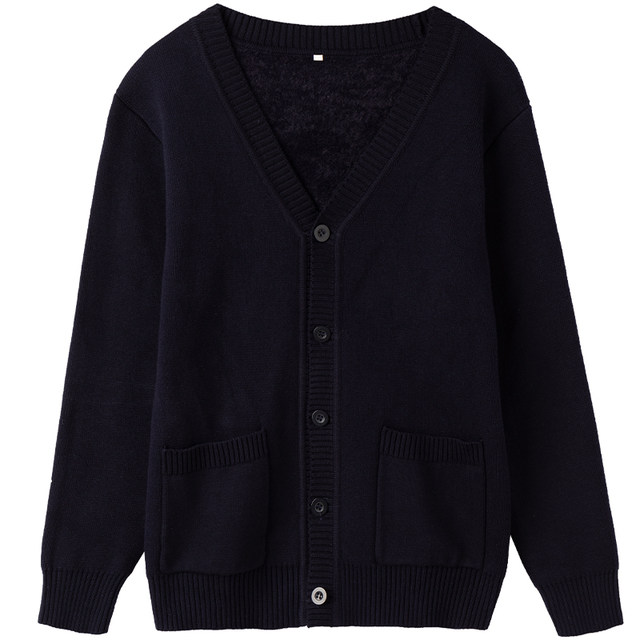 Nurse sweater knitted cardigan plus velvet thickened and warm