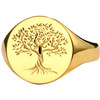 Tree of Life 18K gold ring intangible cultural heritage engraving process