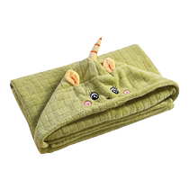 Lilly Childrens bath towel cloak bathrobe baby with cap wrap towel can wear newborn baby super soft A type of water absorption