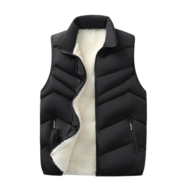 Winter zipper for middle-aged and elderly people with down down cotton vest