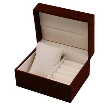 Factory printed logo plush watch jewelry set box