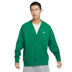 Nike Nike Autumn New Men 's Knitted 카디건 녹색 면화 캐주얼 스택 자수 스웨터 FN3899-365