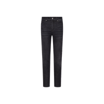 CK Jeans Spring and Autumn Womens Embroidered Casual High Waist Tight Stretch Black Washed Jeans J221035