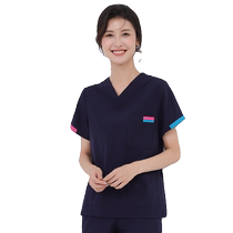 Lavage des femmes Glace de glace Silk Vitesse Elastique Séchage Brosse Handusure Salle dopération Vêtements de chirurgie docteurs en médecine Vêtements de travail manches courtes médicales