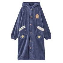 Gukoo Nutshell Couple Pajamas Christmas and New Year Womens Pajamas Winter Coral Velvet Mens Home Clothes Pajamas D