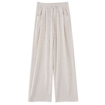 Oatmeal white glutinous rice pants for women autumn and winter 2024 new style