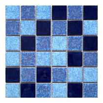 Crystal glass mosaic tile small swimming pool fish pond bathroom color mirror background wall sticker decorative blue