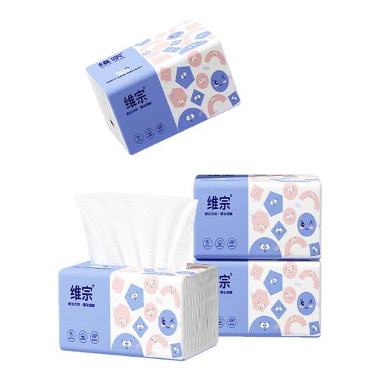 维宗抽纸整箱24包加厚餐巾纸家用面巾纸实惠装层层臻厚细腻柔软