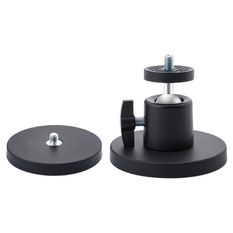 Magnetic pan/tilt bracket fixed suction cup base